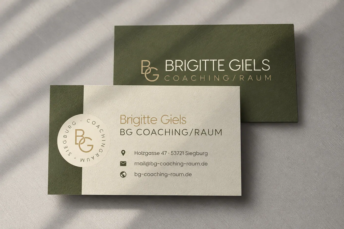 Visitenkarten von BG Coaching/Raum