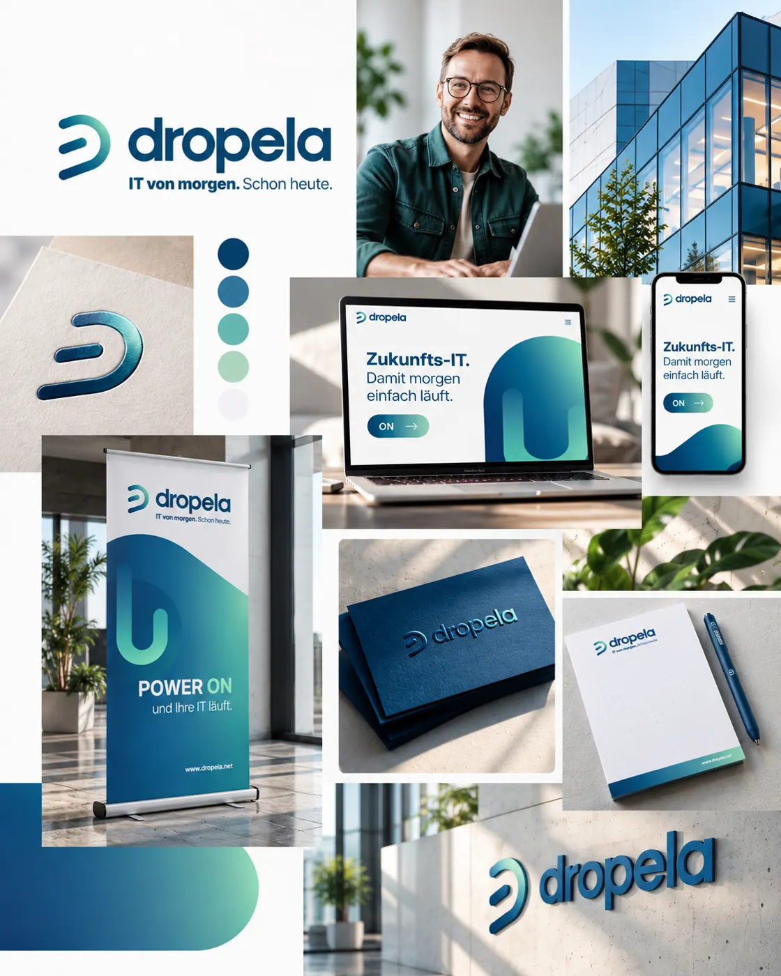 Markenübersicht von Dropela IT mit Print und Digital