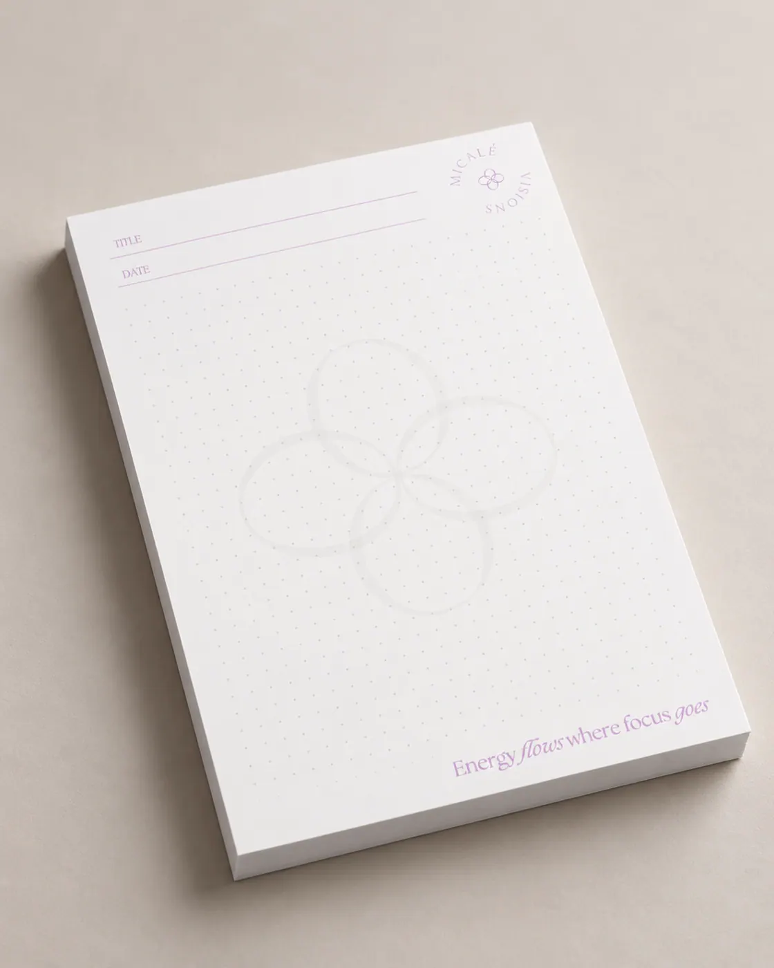 Micale Notizblock im minimalistischen Lavendel-Design