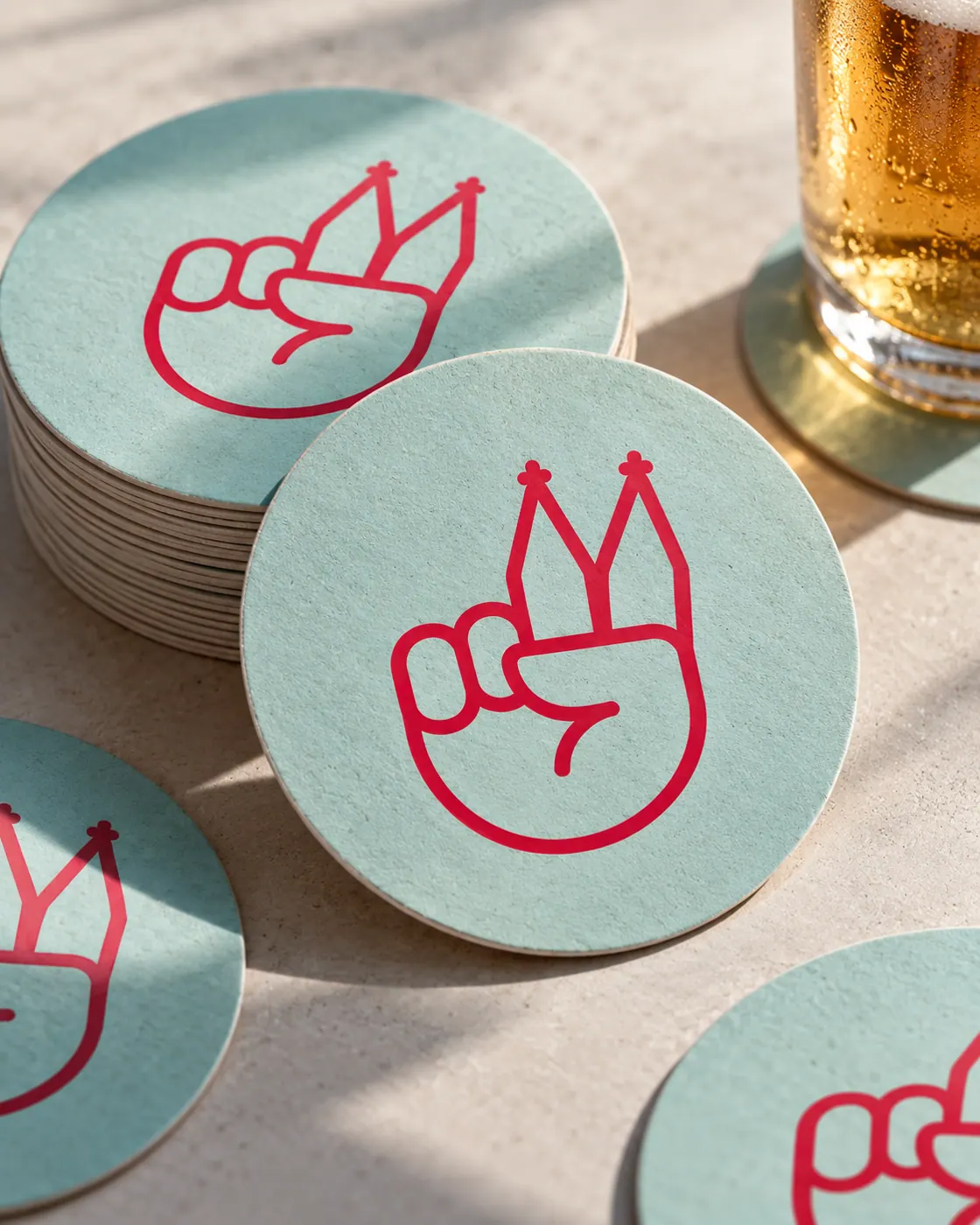 Bierdeckel mit Logo der Stadthalle Köln