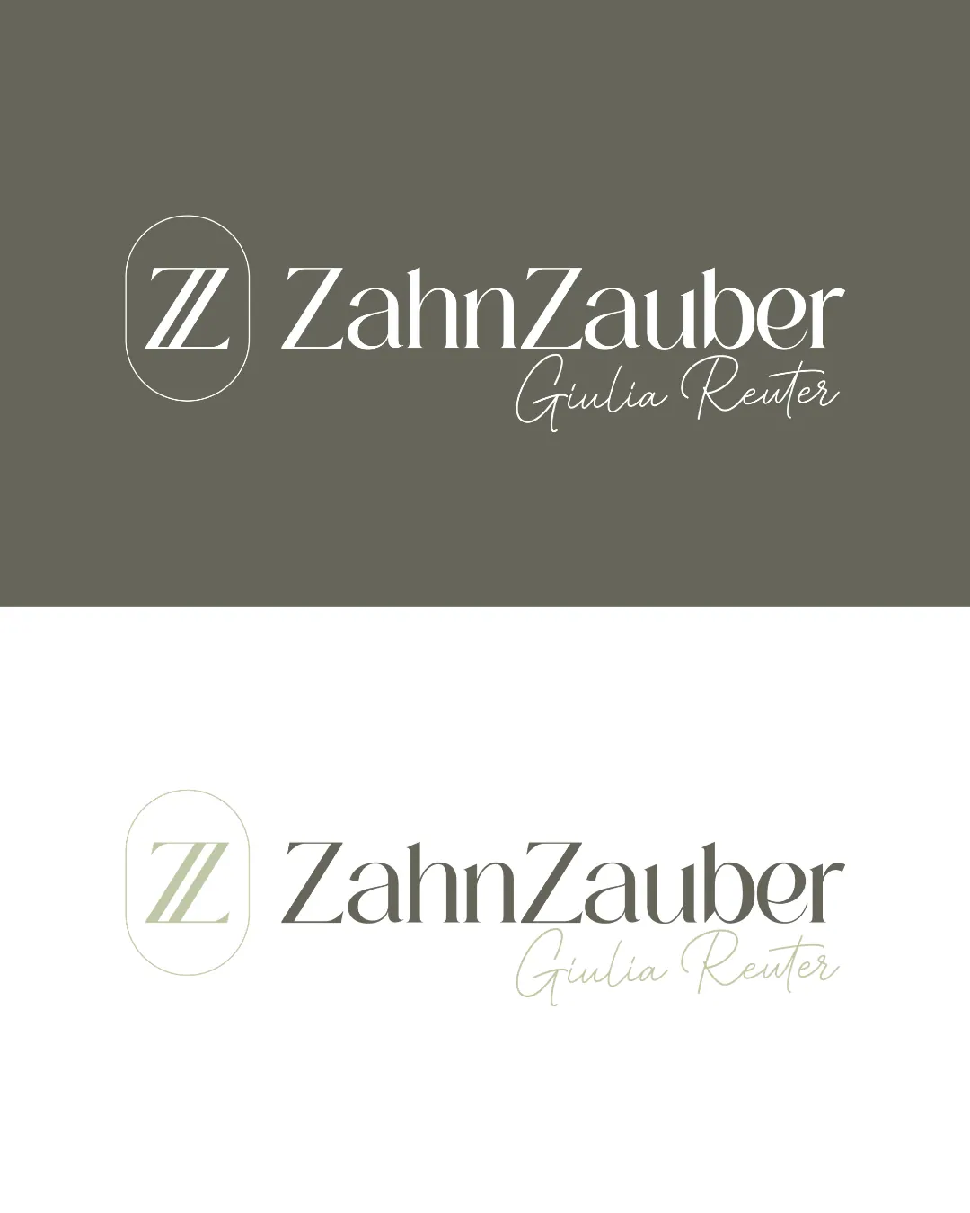 Zahnzauber Logo in heller und dunkler Variante