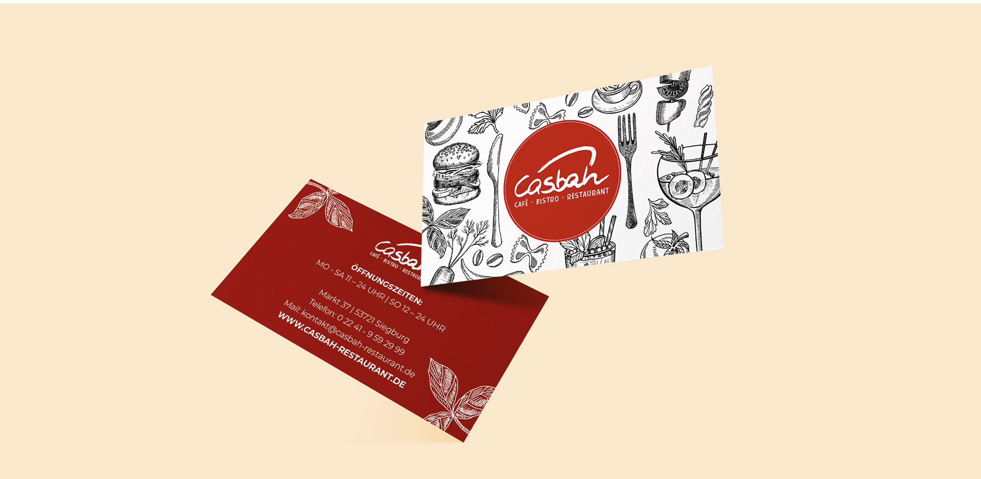 Casbah Restaurant Visitenkarte