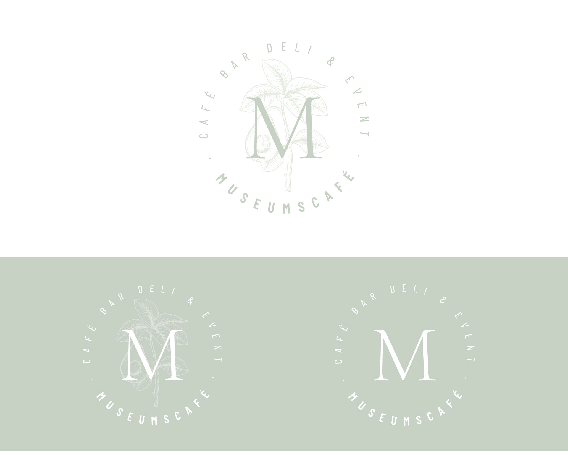 Logo Museumscafe Siegburg in verschiedenen Farben
