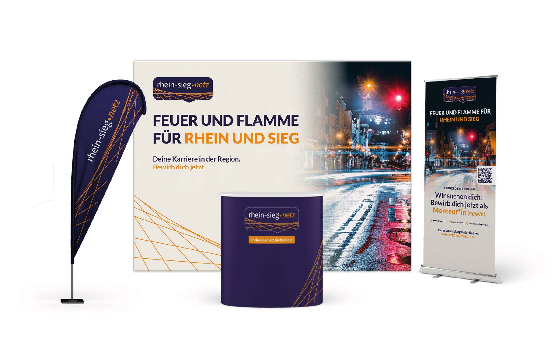 Messebanner, Messestand RheinSiegNetz