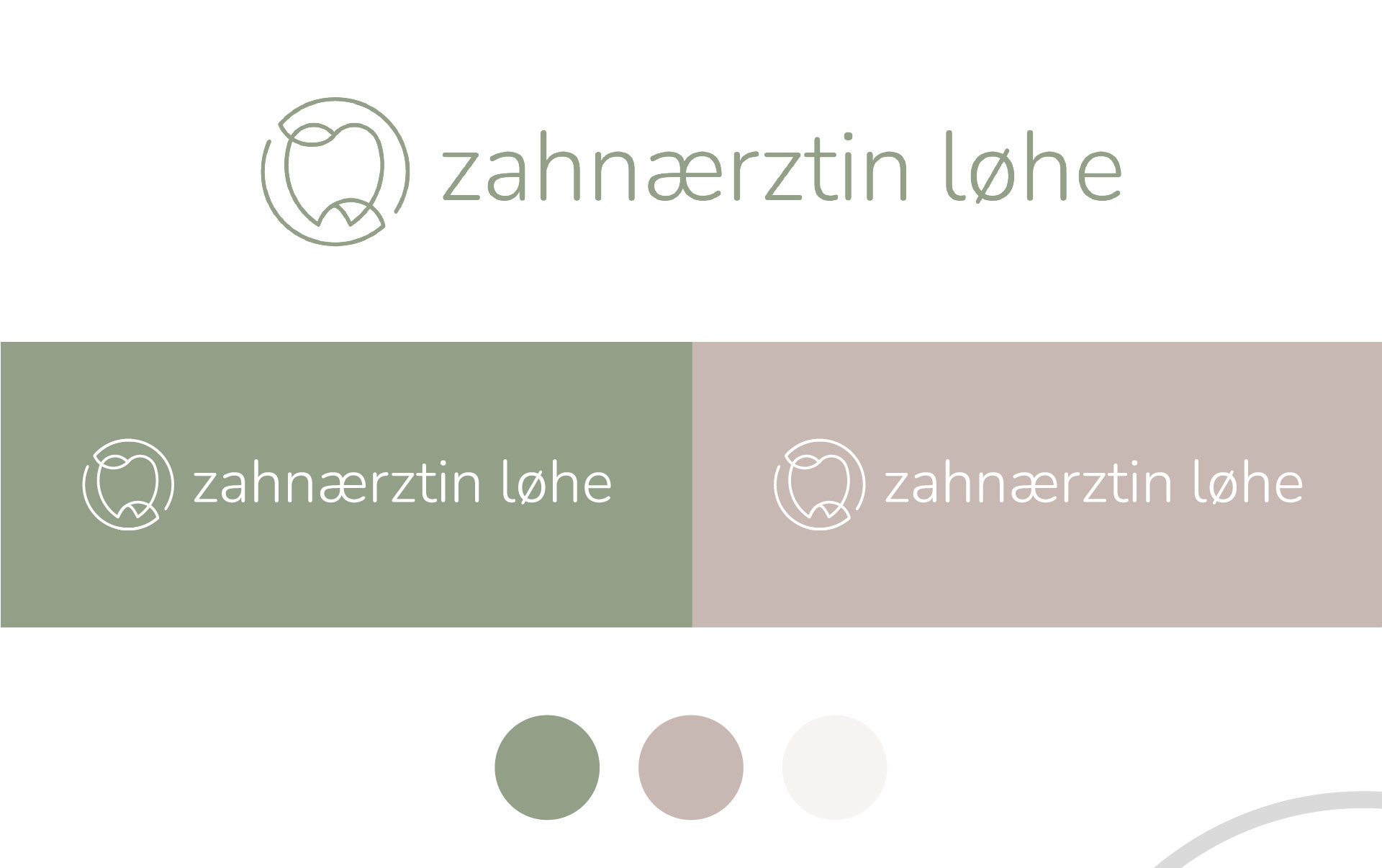 Zahnärztin Löhe Darstellung von Logo und Farben