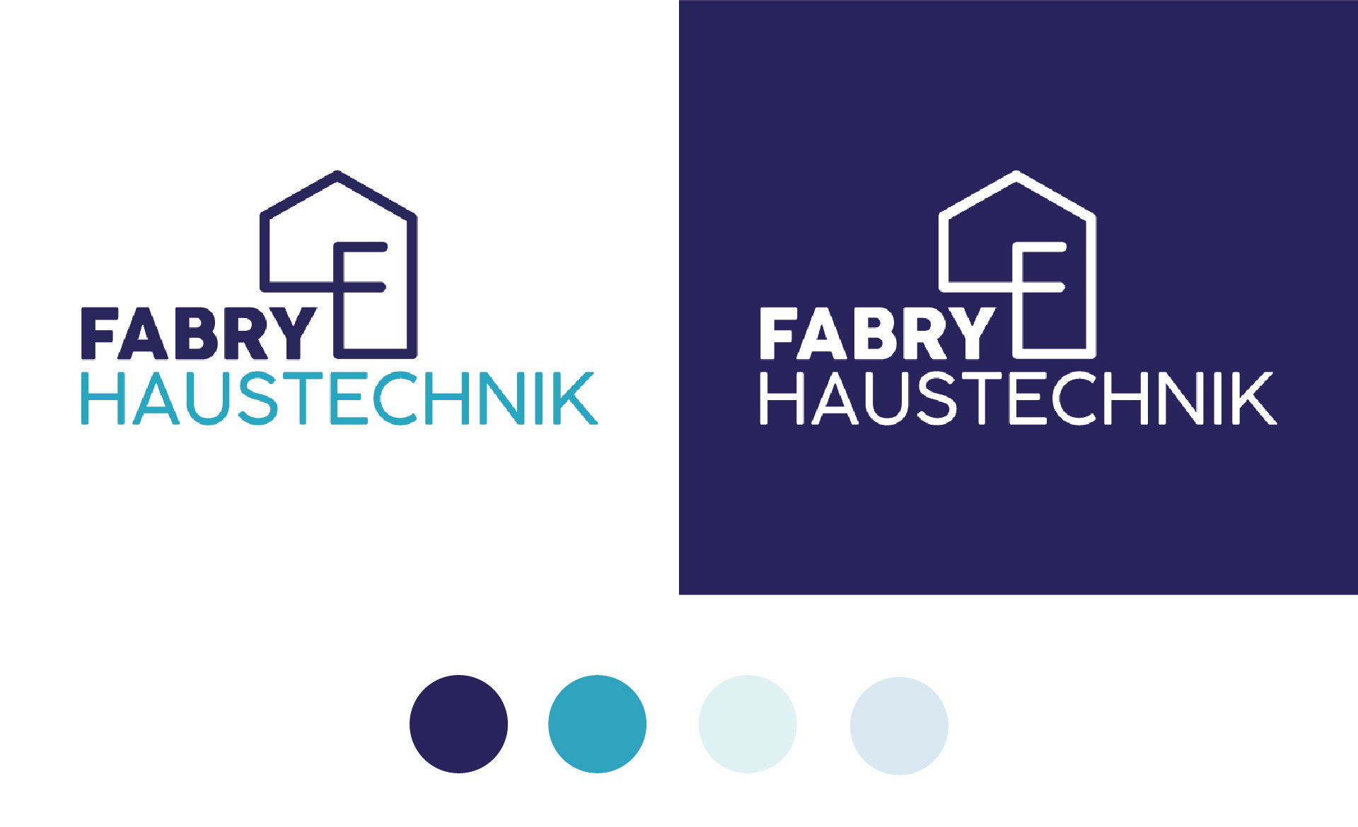 Haustechnik Fabry Darstellung von Logo und Farben