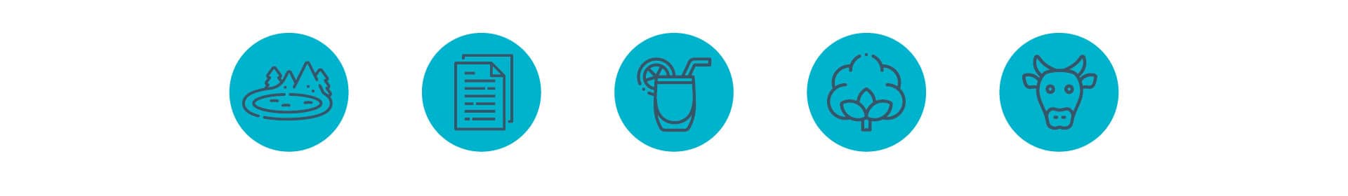 KLASS Filter Icons in blau für verschiedene Beriche