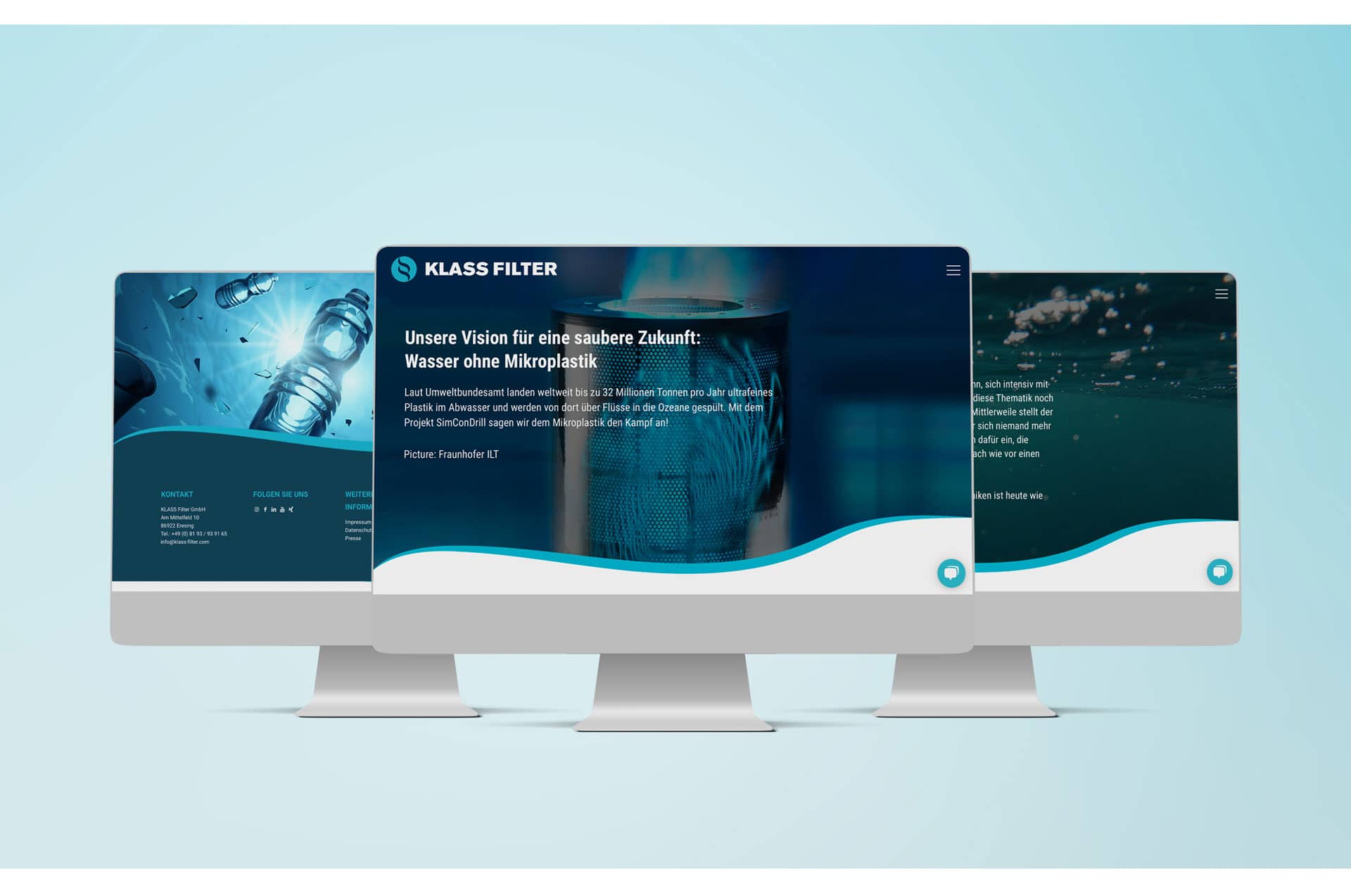 KLASS Filter Design der Webseite