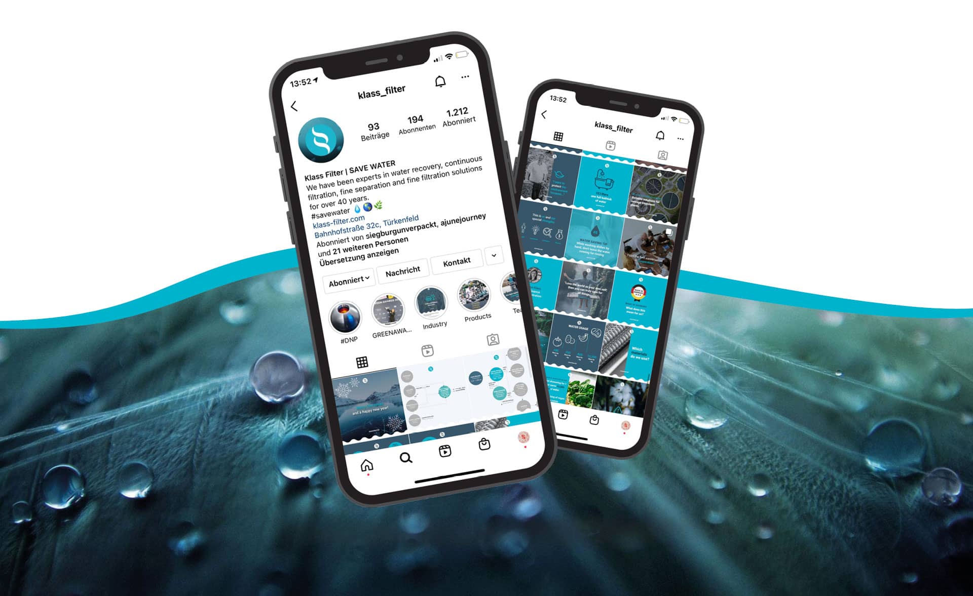 KLASS Filter Betreuung der Social Media Kanäle durch Coneterstellung